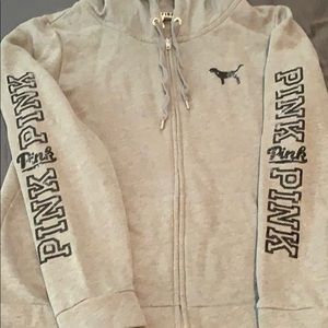 Pink sequined hoodie